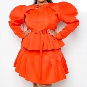 Women’s Red 3 piece skirt set